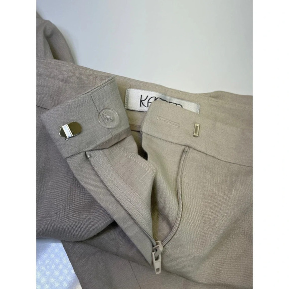 Kasper Women Size 18 Summer Straw Mid-Rise Straight Leg Fly-Front Pants NEW - Picture 9 of 12